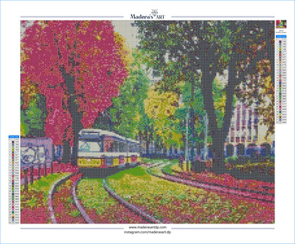 Renkli Tramvay 40x50cm