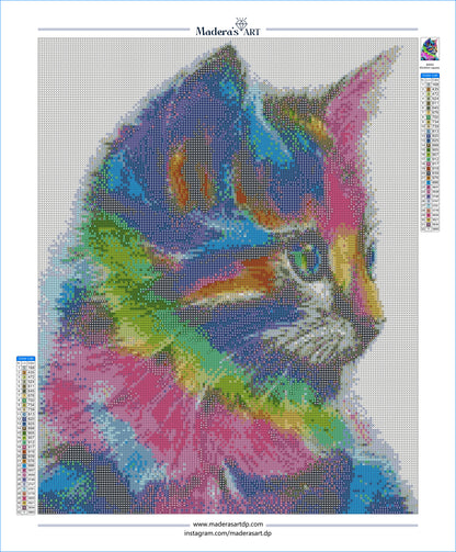 Renkli Kedi 40x50cm