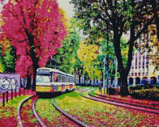 Renkli Tramvay 40x50cm