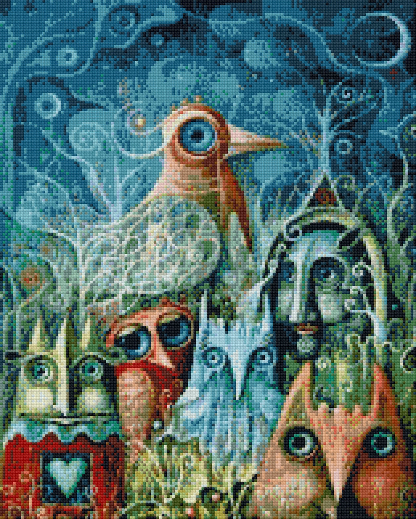 Funny Birds 40x50cm
