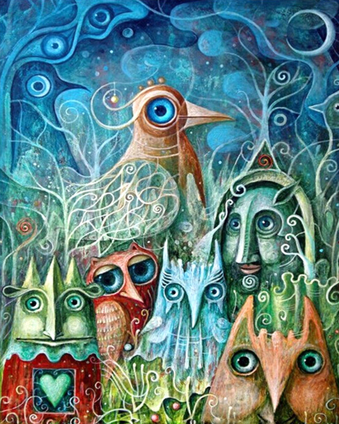 Funny Birds 40x50cm