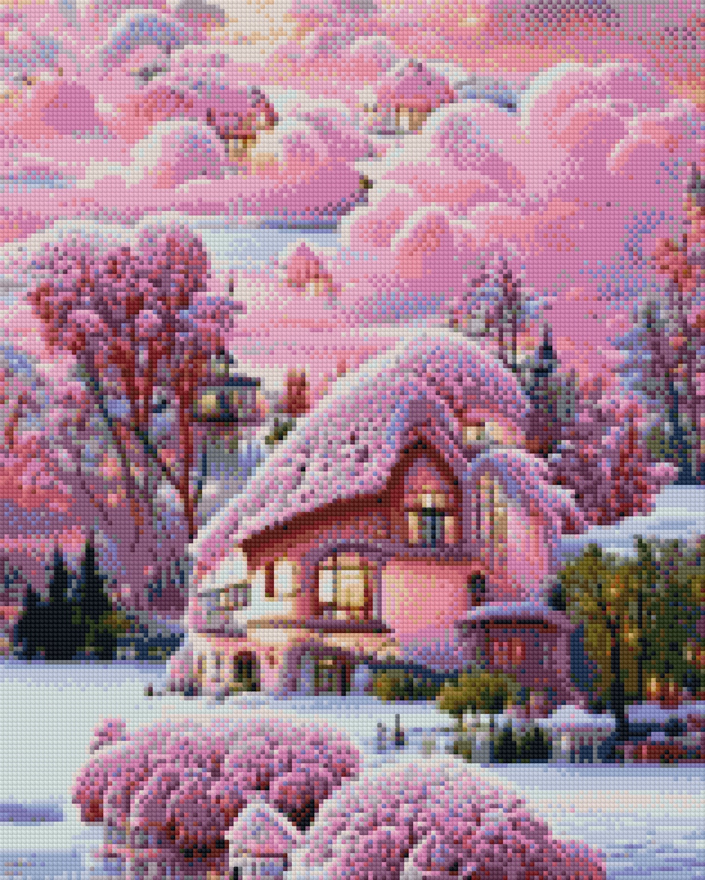 Pembe Rüya Evi 40x50cm