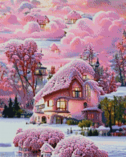 Pembe Rüya Evi 40x50cm