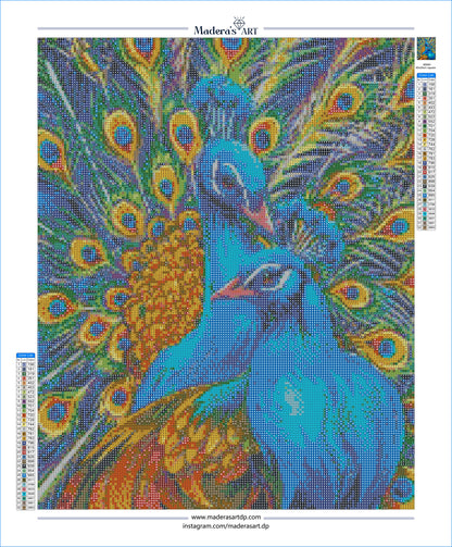 Renkli Tavus Kuşu 40x50cm