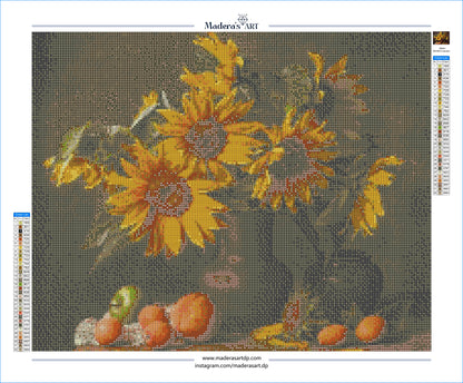 Ayçiçekleri ve Meyveler 40x50cm