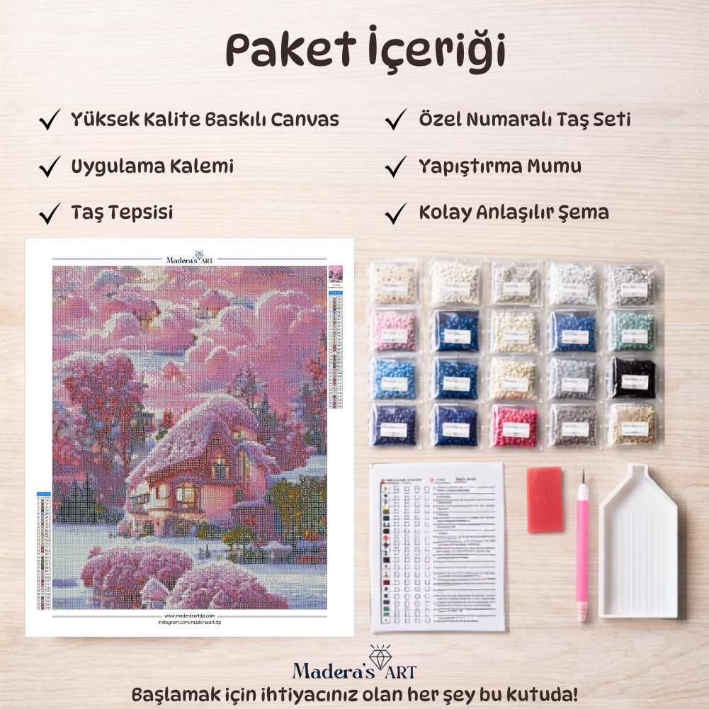 Pembe Rüya Evi 40x50cm