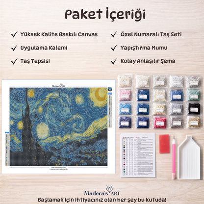 Yıldızlı Gece 40x50cm
